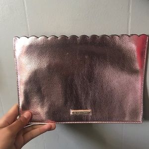 Pink metallic clutch